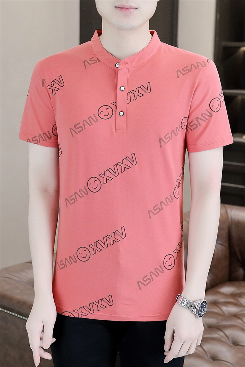 polo衫中年商务休闲男装夏季新款男士短袖T恤半袖翻领宽松上衣服,男装T恤,电商B212（原钱塘6029）