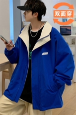 2025春节新款双面穿夹克男宽松休闲棒球服短款翻领外套JK6002-P78，男装夹克，星座207