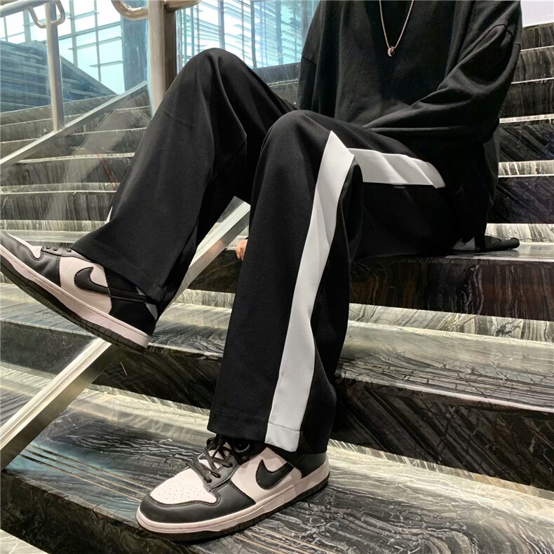 网红裤子男高街ins韩版阔腿休闲长裤春季潮牌宽松运动裤NB22-P30，女装休闲裤，星座1008-2