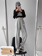 加绒卫裤，女装休闲裤，盈佳