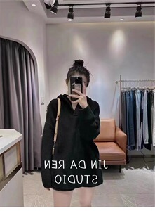 连帽毛衣女秋冬2024新款宽松慵懒风针织衫长袖上衣图片