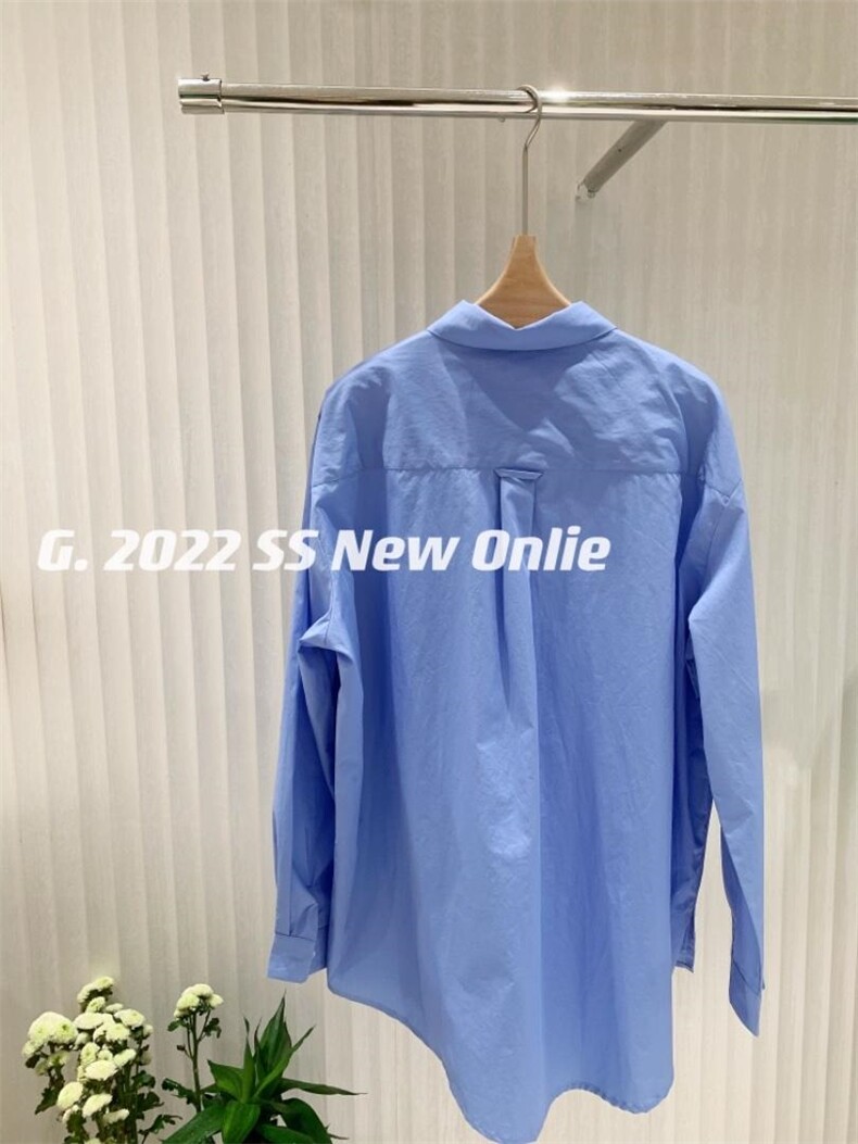 新款净色衬衫均码3色，女装衬衫，G