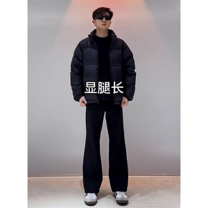 1506-1/KLZ3741/P37美式高街百搭弯刀西裤男春季新款垂坠感高级图片