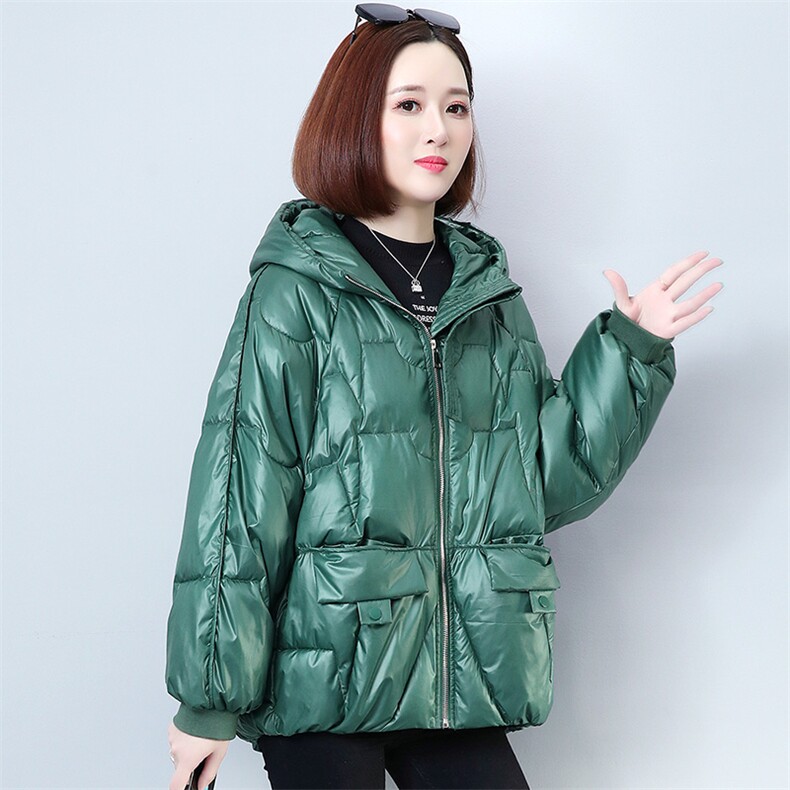 时尚百搭宽松显瘦黑色棉服女冬季新款加厚保暖外套,女装棉衣/棉服,丽影随形