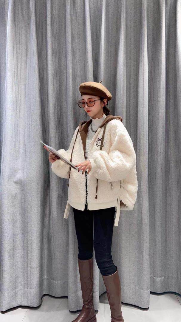 冬装新款皮毛一体拼接针织帽，其它，姚姚家