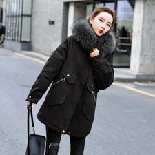 黑色（配高仿毛领）