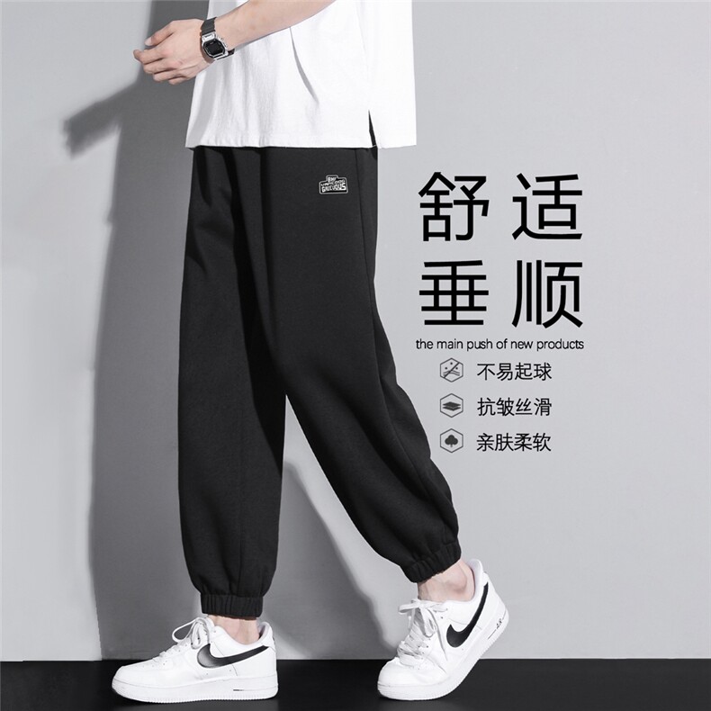 裤子男款夏季束脚运动裤男士宽松休闲长裤WK508-1-特批-25图片