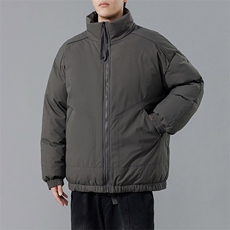 现货冬季美式休闲加厚雪山外套夹克立领纯色三防户外工装棉服，男装夹克，电商A486-1