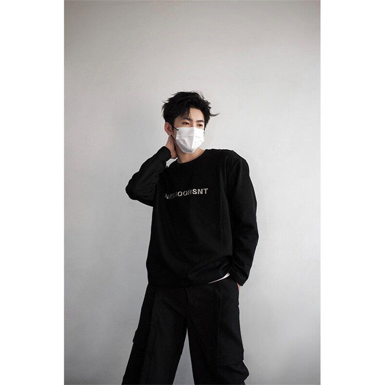 明星私服现货春款飞机扣不对称双肩设计打底T恤潮流高街卫衣P55,男装卫衣,电商B319