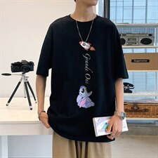 ！春夏新款纯棉宽松短袖T恤男士情侣体恤衫男DX12-P20，男装T恤，电商B367