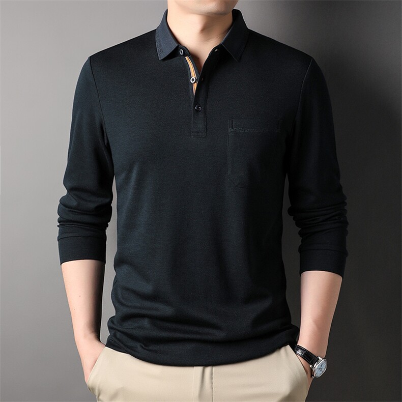 AG88156钱塘2020-3春季新款中年男士时尚休闲长袖T桖高品质P63,男装T恤,钱塘207-3