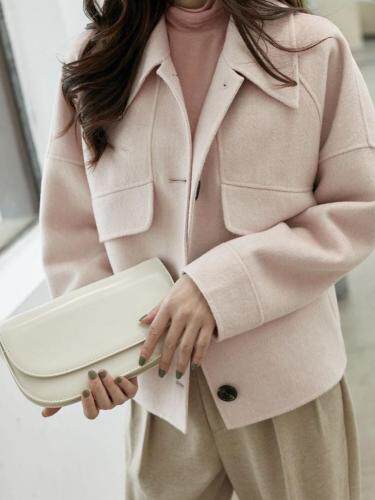 冬季新款双面羊绒大衣，女装，拉嘉图