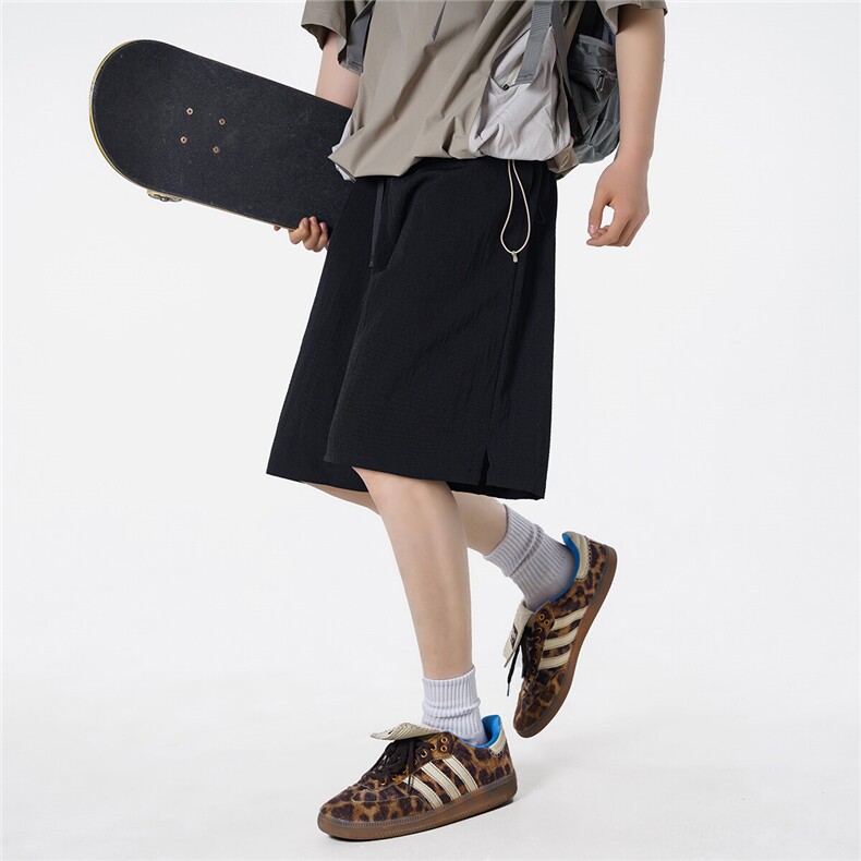 715-2-DY001-P50-X69（冰凉腰带速干开叉短裤）,男装牛仔裤,星座715-2