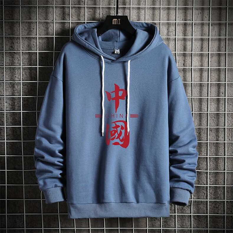 WY2198-P35加绒款-P40纯棉连帽卫衣男大码运动帽衫宽松薄网格,男装卫衣,电商A040A