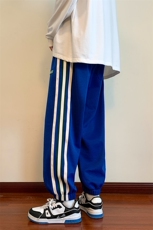 港风休闲裤男条纹宽松大码束脚裤卫裤XZ214-8KP710P45，男装休闲裤，星座1204-3
