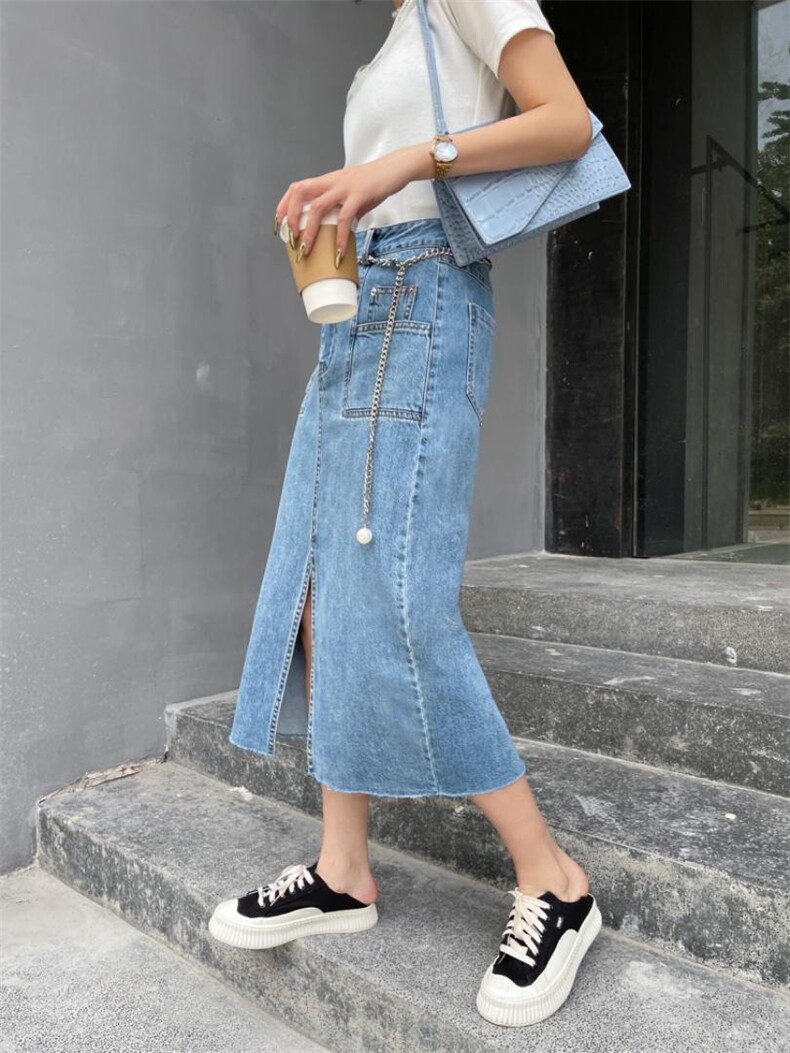 夏季新款牛仔半裙，女装半身裙，坚持到底