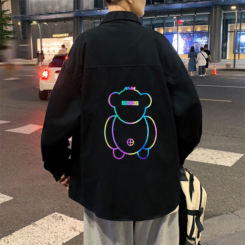 春季长袖衬衫男宽松港风衬衣男外套男CSCS276-P40图片