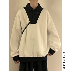 卫衣男痞子帅气韩版潮流拼色2024冬季新款ins宽松外套W4425-P37，男装卫衣，星座412-2