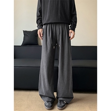 春季新款卡其色灯芯绒裤高级感oversize直筒裤5Q2078-TP2549，男装休闲裤，电商A102