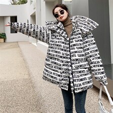 新品主推现货设计感字母ins风90白鸭绒羽绒服款号A012-P325K458，女装羽绒服，浙宝305