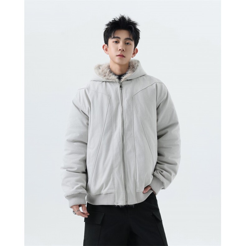 解构座山雕连帽棉服男女宽松解构毛高级毛领棉衣外套2317P118,男装棉衣,星座506-1