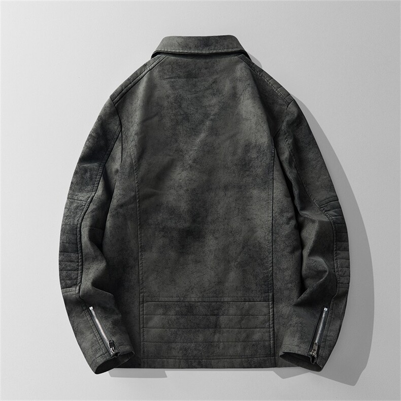 JK897-P100轻熟风机车皮衣外套男秋冬韩版西装领休闲pu皮夹克潮,男装夹克,电商D310B-1