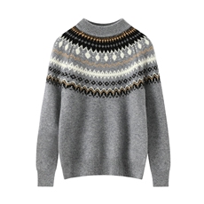 2025时尚百搭通勤简约休闲加厚费尔岛羊毛衫，童装儿童羊毛衫，牧皓研