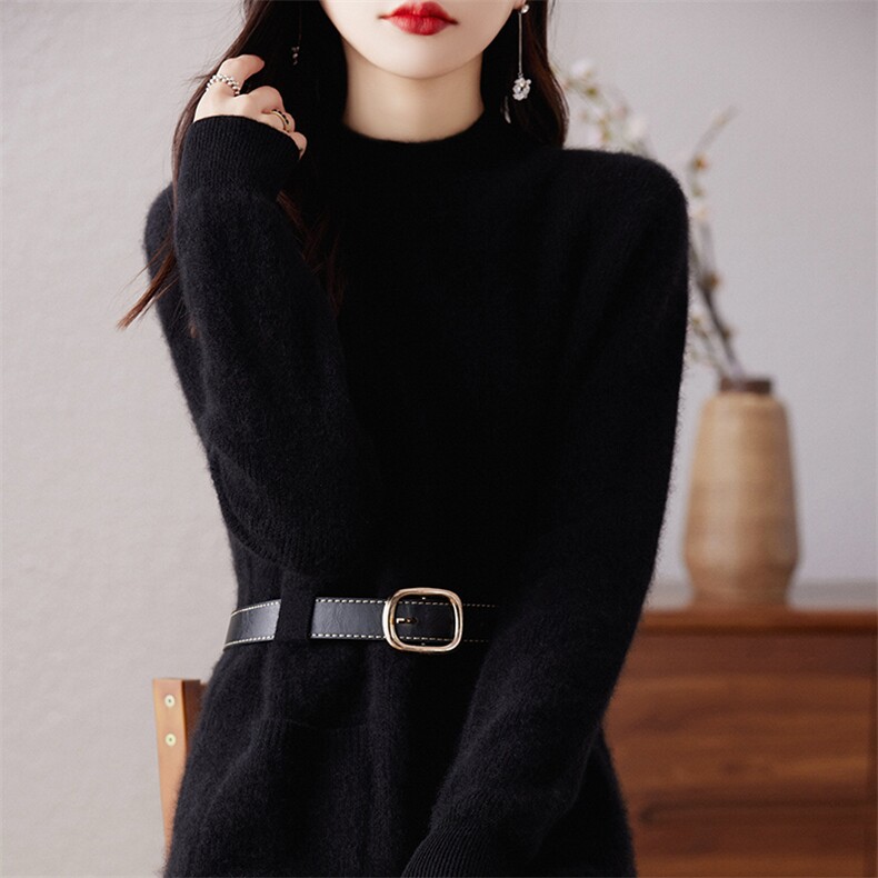 时尚气质针织衫羊毛连衣裙女秋冬2024年新款，女装连衣裙，哲奥羊绒