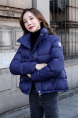 （现货）立领蓝色羽绒服韩系宽松超短款白鸭绒小个子轻薄外套女冬，女装羽绒服，韩蔻秀