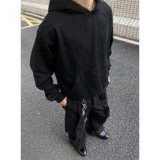 抖音得物高品质二开美式高街重磅结构辑明线纹理连帽卫衣外套W109，男装卫衣，电商A486