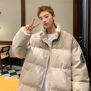 PU皮棉服冬季宽松港风棉衣立领冬装棉袄PM01-P115限158抖音控178图片