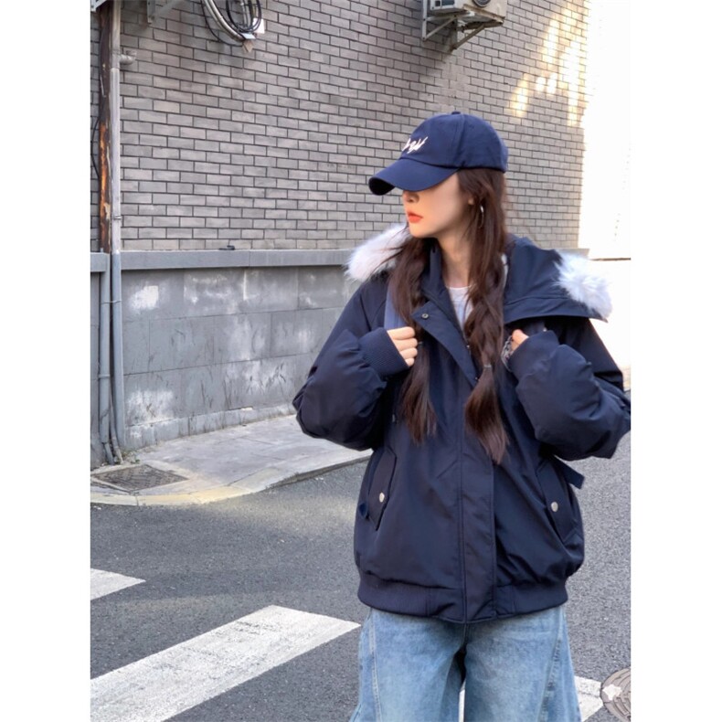 派克连帽棉服女新款冬季加厚棉衣工装外套学生棉袄潮L25099-p107,男装棉衣,星座1008