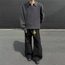 9071-P58文艺慵懒气质ins潮流简约新款时尚针织衫百花绒流行，男装针织衫/毛衣，电商B323A