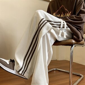 秋季新款条纹休闲裤男宽松拖地裤D329-QM527-P60-控78图片