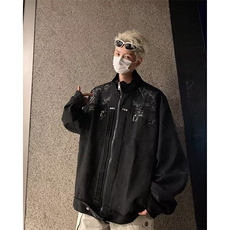 牛仔外套男士韩版潮流高街帅气2025春季ins宽松夹克W5911-P87，男装夹克，星座412-3