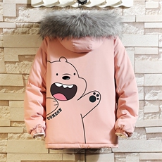 MM48131-P130冬季大毛领衣男士大码加厚袄男服砖墙，男装棉衣，电商A040A