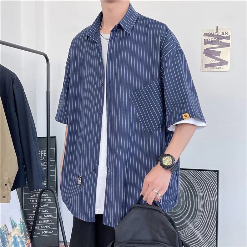 短袖衬衫春款男港风潮流C0016P30,男装衬衫,星座1116-2