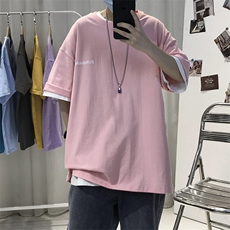 T06常年款男士休闲字母印花T恤衫外套圆领半袖五分袖TEE男女中性，男装T恤，星座115A(原星座507）
