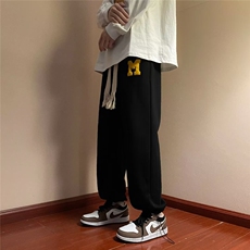 春季潮流百搭阔腿裤男休闲运动简约时尚卫裤K01952-P25，男装休闲裤，星座308B-1
