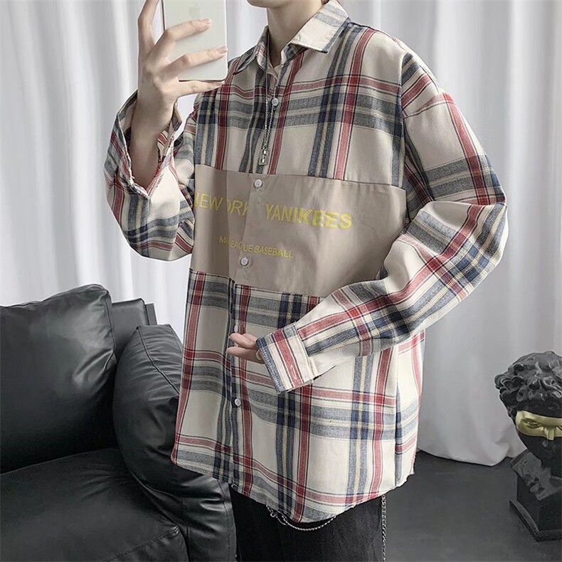 长袖衬衫春款男港风潮流T0002P35,男装衬衫,星座1116-2