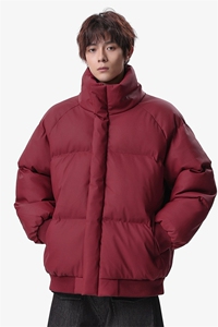 新款冬季羽绒立领PU皮棉服棉袄韩版宽松外套A436-2522-P80图片