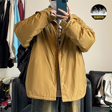衬衫翻领羽绒服男轻薄时尚短款防寒保暖厚外套Y5870-P145【特价】，男装衬衫，电商A007