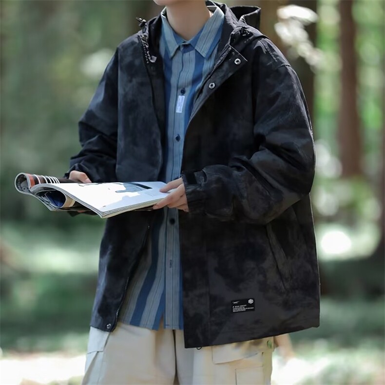 春秋季外套男迷彩硬壳冲锋衣夹克秋装男防水防风工装风衣登山服潮,男装夹克,星座601-2