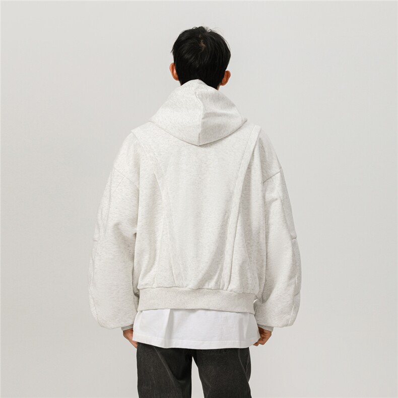 无影墙活页双拉头卫衣重磅450克短款boxy连帽卫衣TTTB06-P89,男装卫衣,星座1315