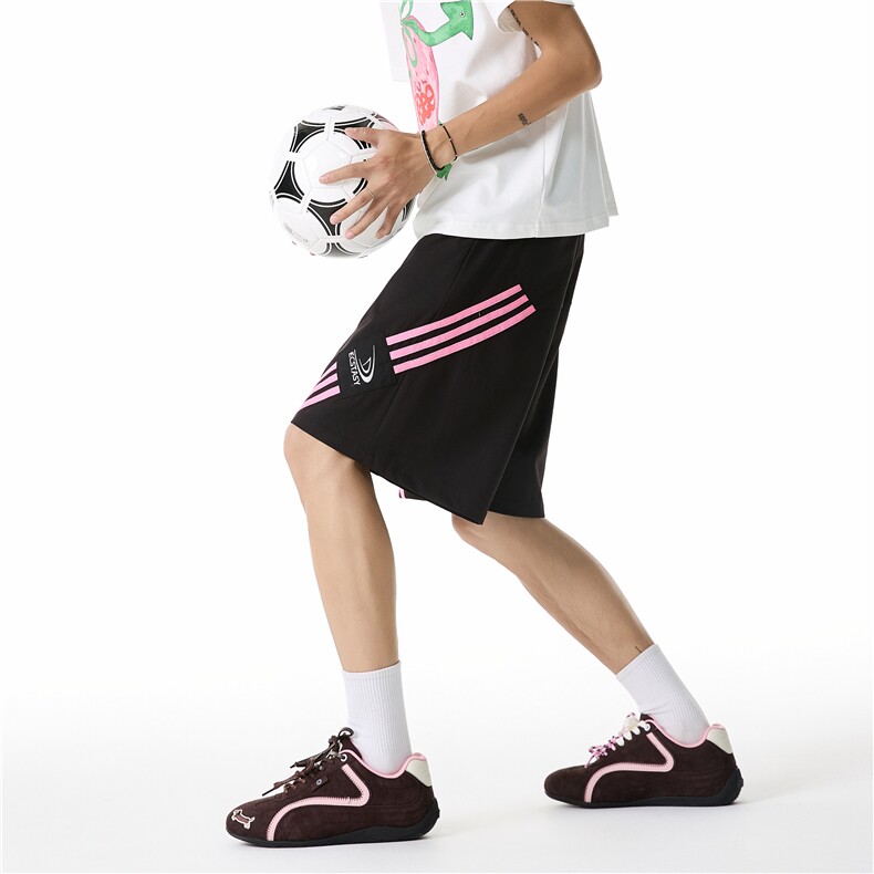 抖音品质夏季新款美式条纹宽松冰丝五分裤B315-K25790-特p30控58图片