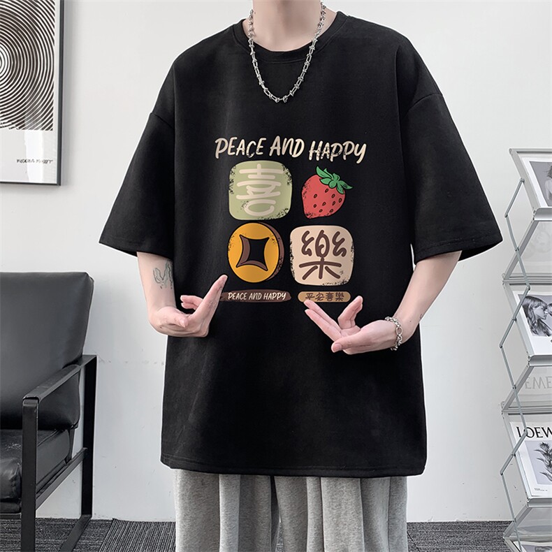 麂皮绒短袖t恤男大码半袖男大皂风JD82322-P25,男装T恤,电商A040