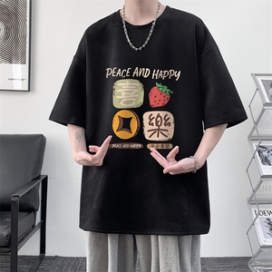 麂皮绒短袖t恤男大码半袖男 大皂风 JD82322-P25图片