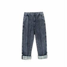 牛仔裤男长裤韩版潮流休闲宽松直筒裤港风ins男生裤子9055-p45