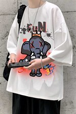 Q11221-P30春夏季七分袖t恤男大码五分袖男短袖中袖大皂风，男装T恤，电商A040