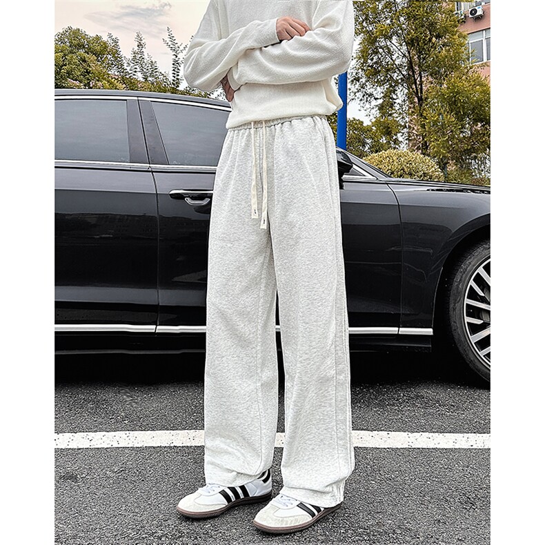 K10033-P35潮牌卫裤男2025新款百搭褶皱宽松直筒休闲长裤,男装休闲裤,电商A178